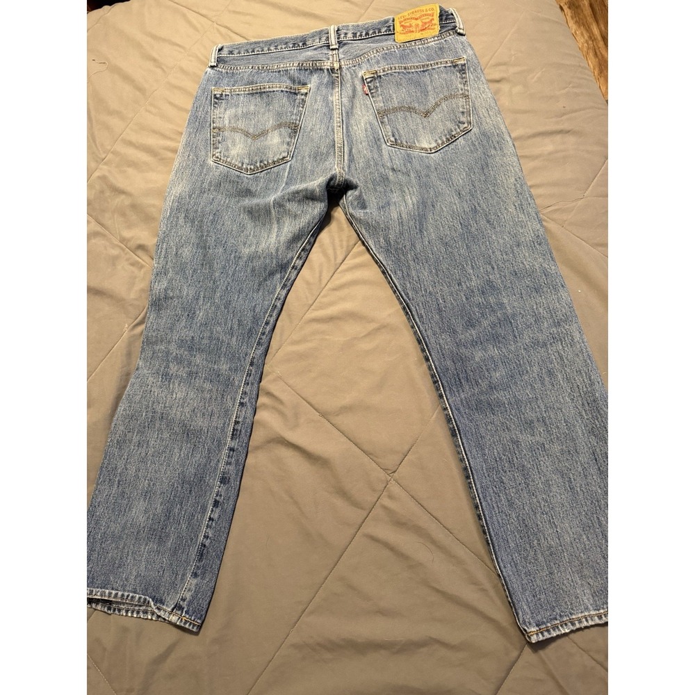 Levis 501 Jeans 36x29 Blue Regular Straight Stonewash Red Tab Denim - Picture 5 of 9